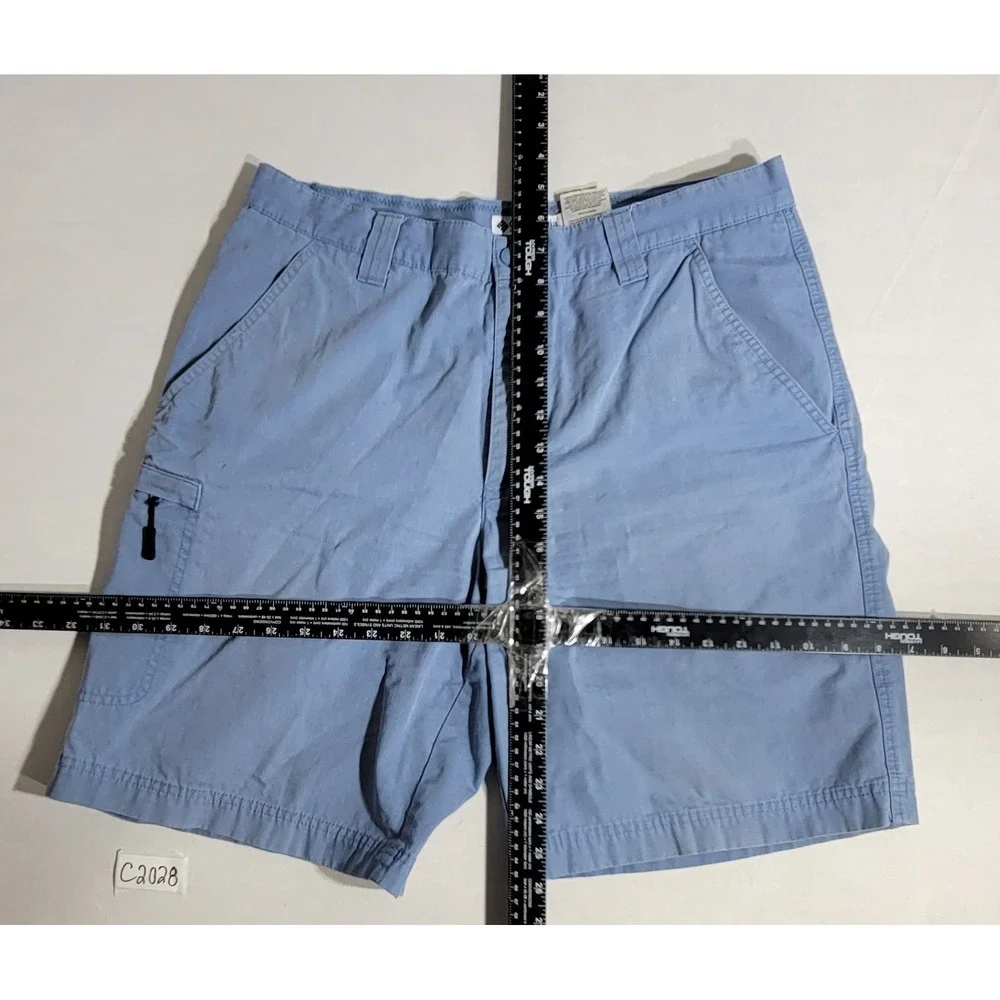 Columbia Sportswear Mens Blue Cotton Cargo Shorts Size 34 XM4108-461